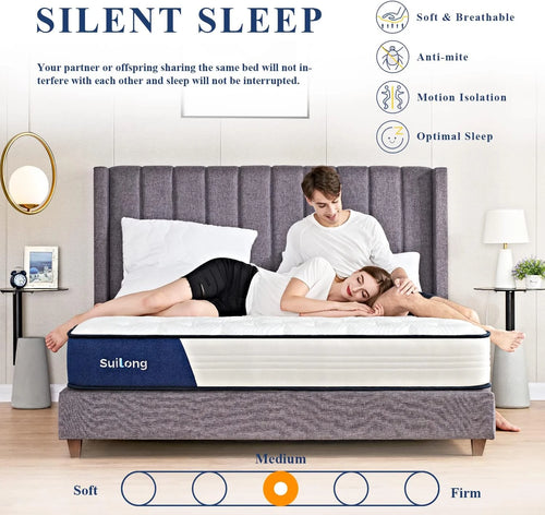 10 Inch King Size Memory Foam Innerspring Mattress Y960374