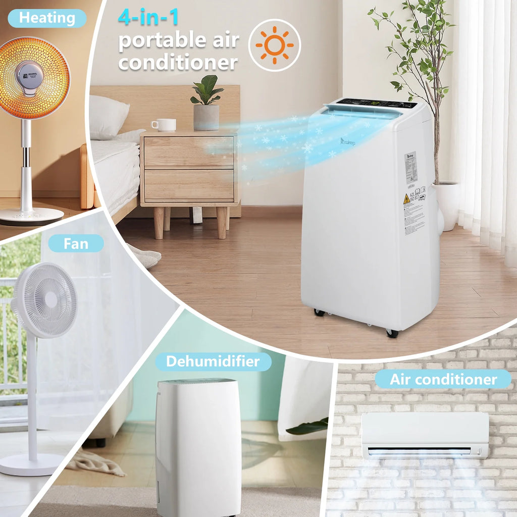 5100 BTU Portable Air Conditioner & Dehumidifier with Remote, White O60883