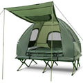 2-Person Pop-Up Tent Camping Cot with Air Mattress and Sleeping Bag J831