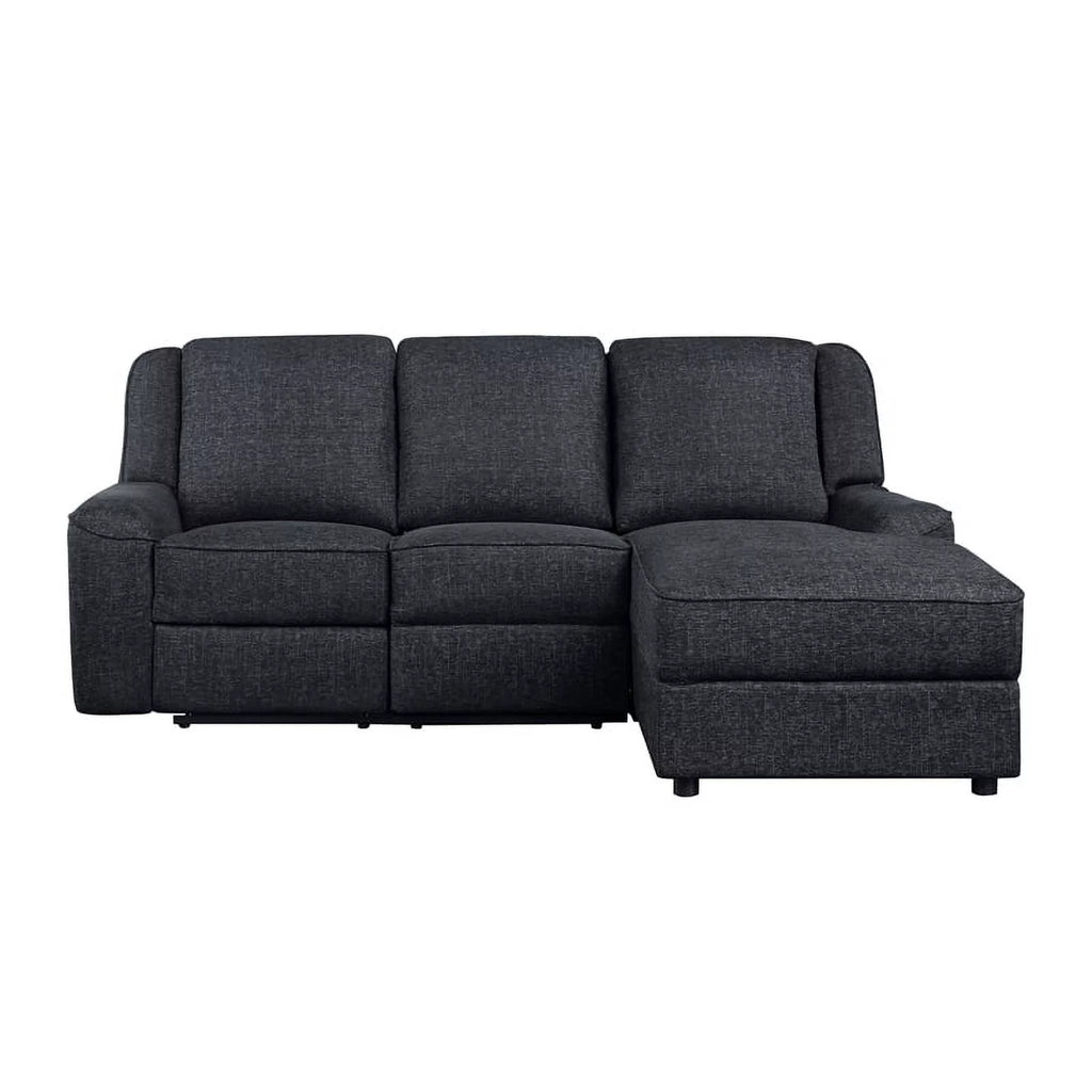 Chenille Reclining Sectional with Right Chaise Z3408