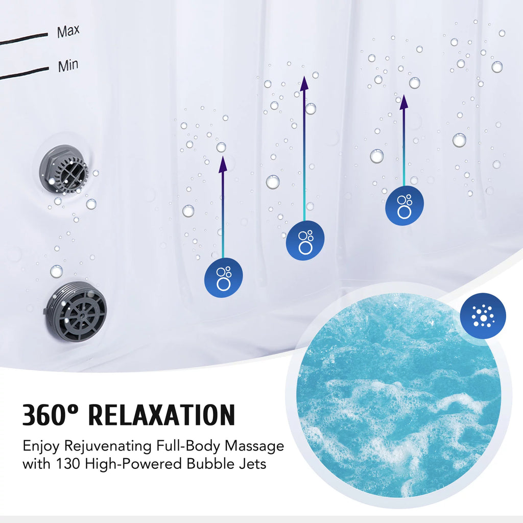 4-6 Person Blow-Up Hot Tub with Air Jets J7288