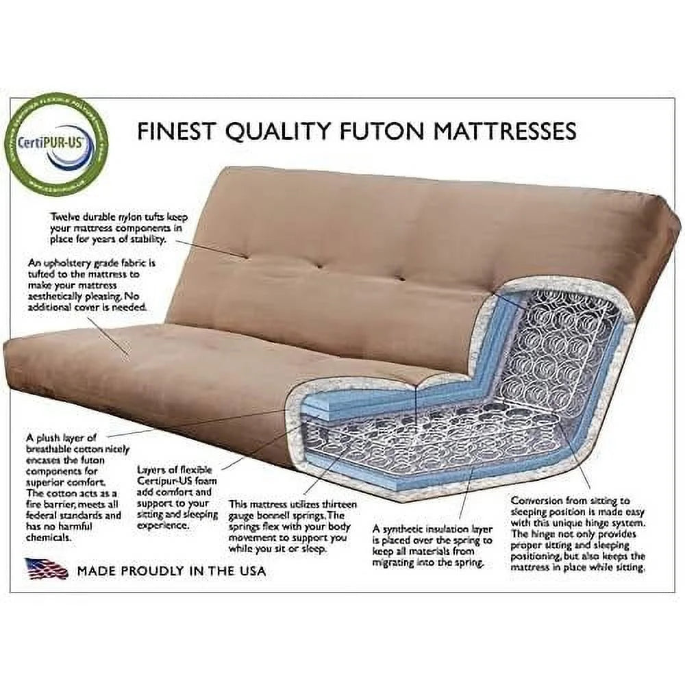 Full Size Linen Futon Mattress I832