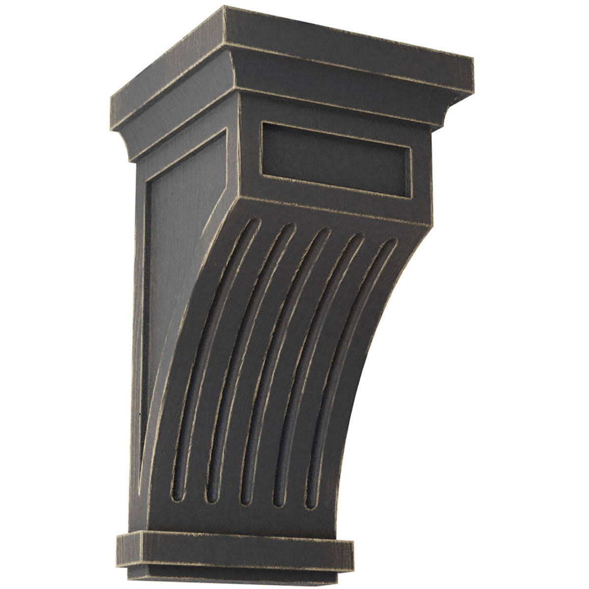Black Fluted Wood Corbel B785891
