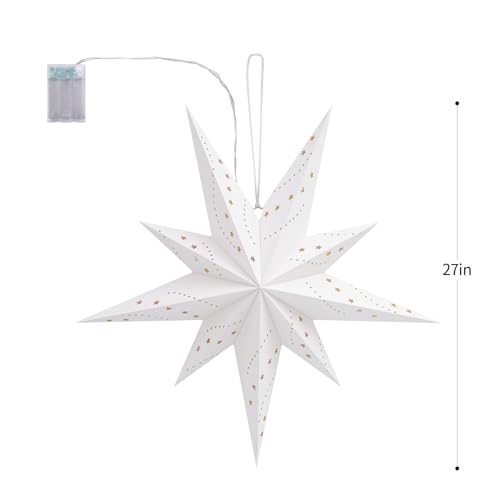 2 Pack 27 Inch Paper Star Lantern White R332452