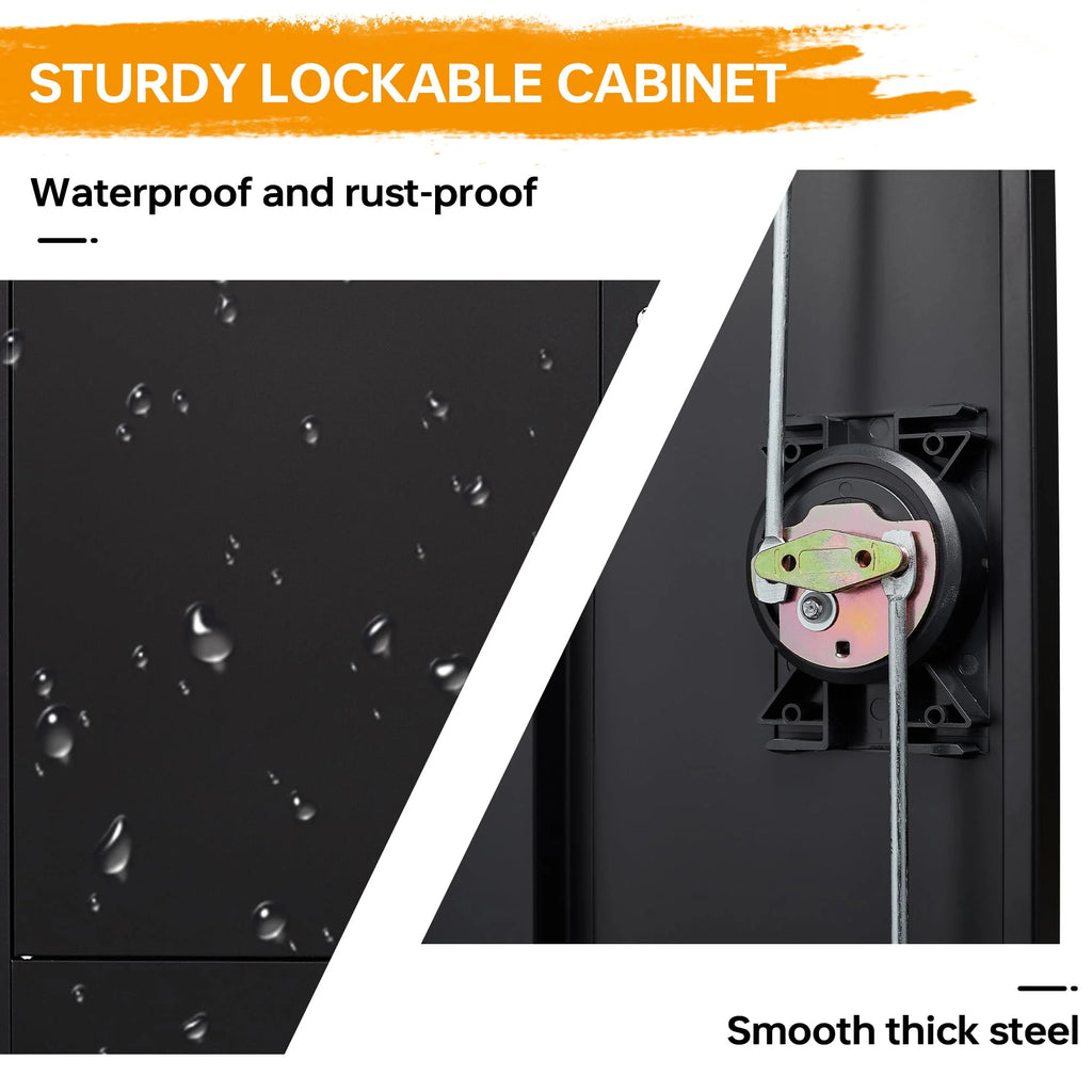 Metal Storage Cabinet with 2 Adjustable Shelves Z914868