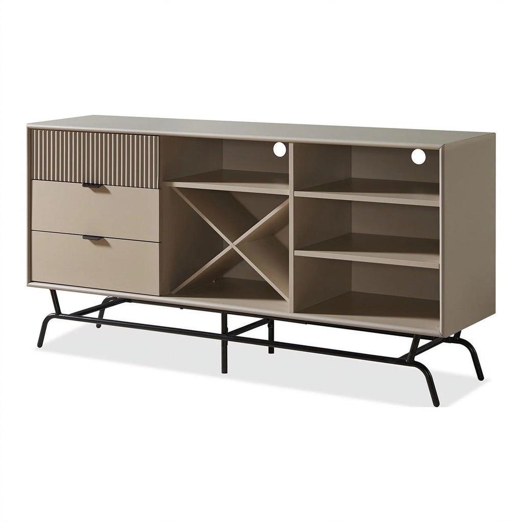 Light Taupe and Black Wood Buffet P363598