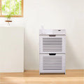 White Narrow Shoe Storage Cabinet P785964