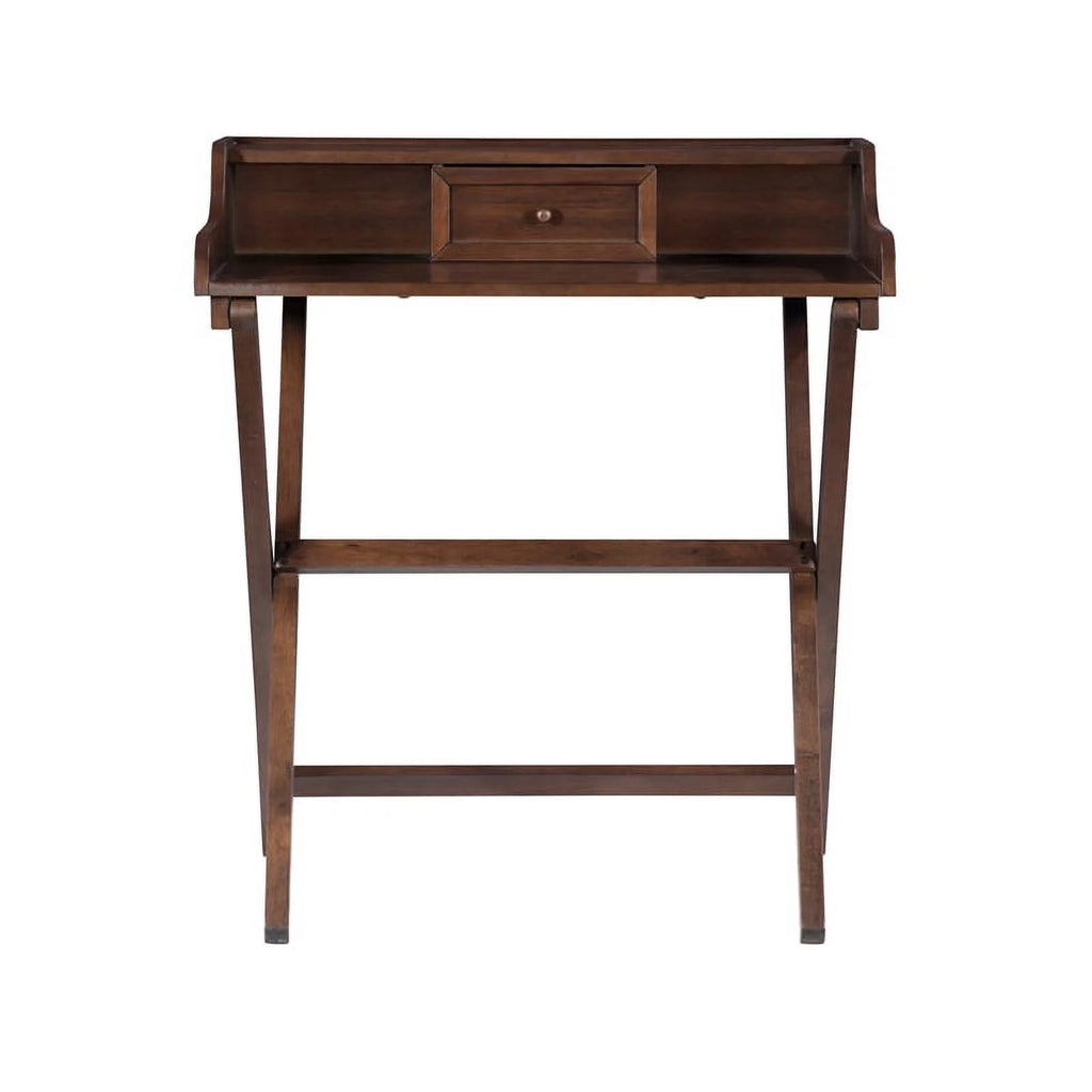Wood Folding Desk in Antique Walnut Brown B155840