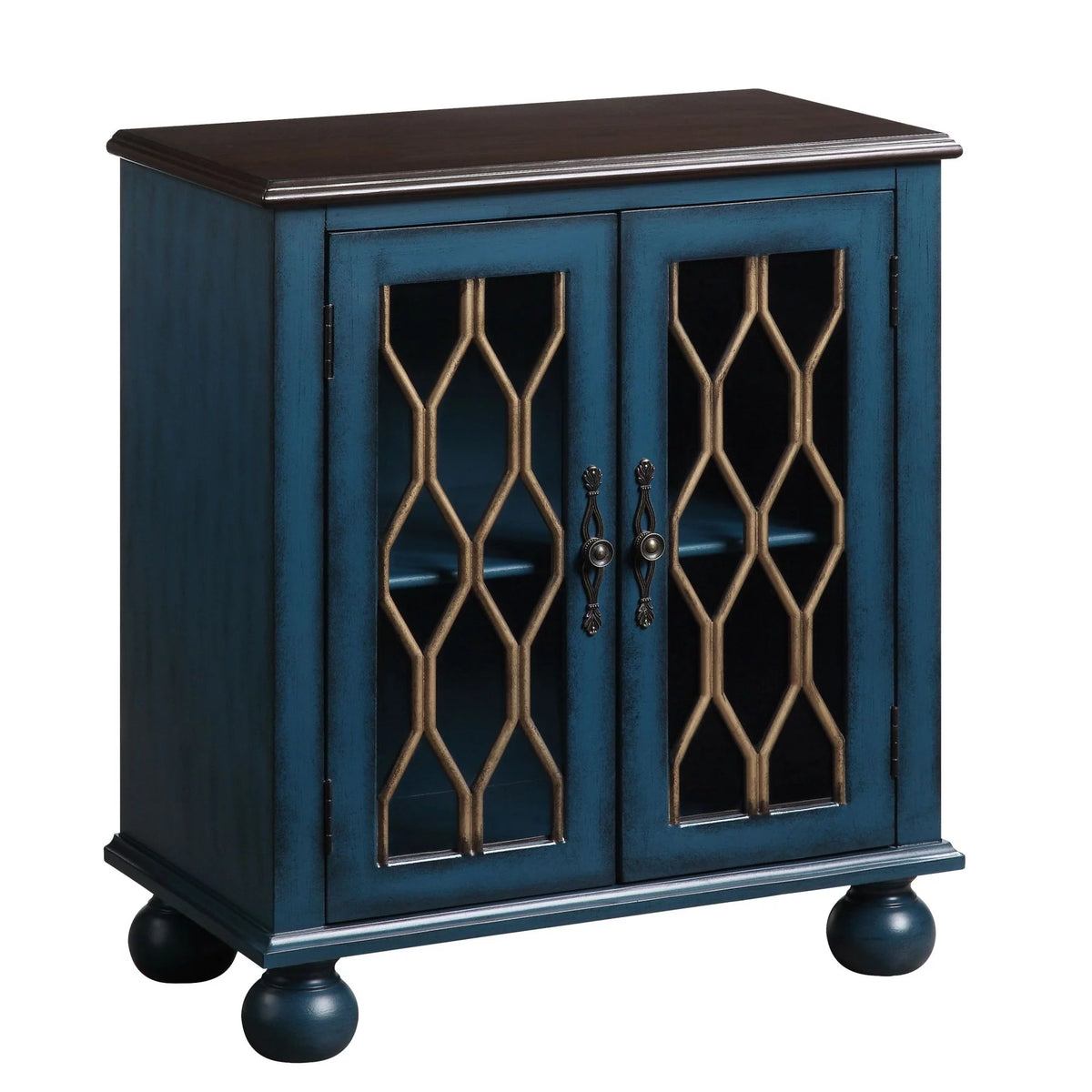 Antique Blue Console Table D84895