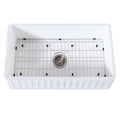 30 In. Farmhouse Kitchen Sink with Strainer and Grid B7003