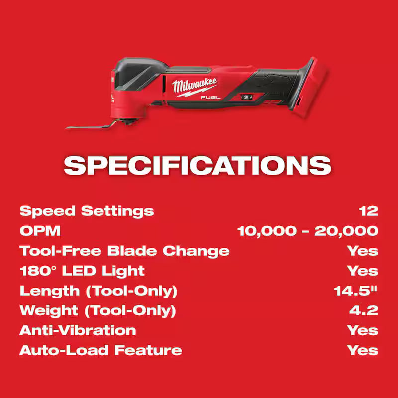 Brushless Oscillating Multi Tool Kit with 5.0 Ah Battery and 8-Piece Blade Kit Y40315