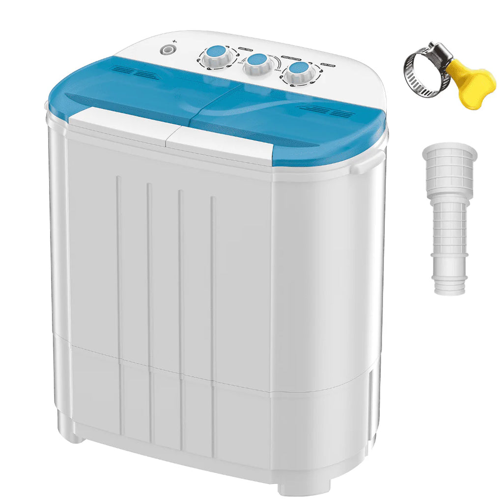 Portable 14lbs Twin Tub Compact Semi-Automatic Washer Spinner Combo V908