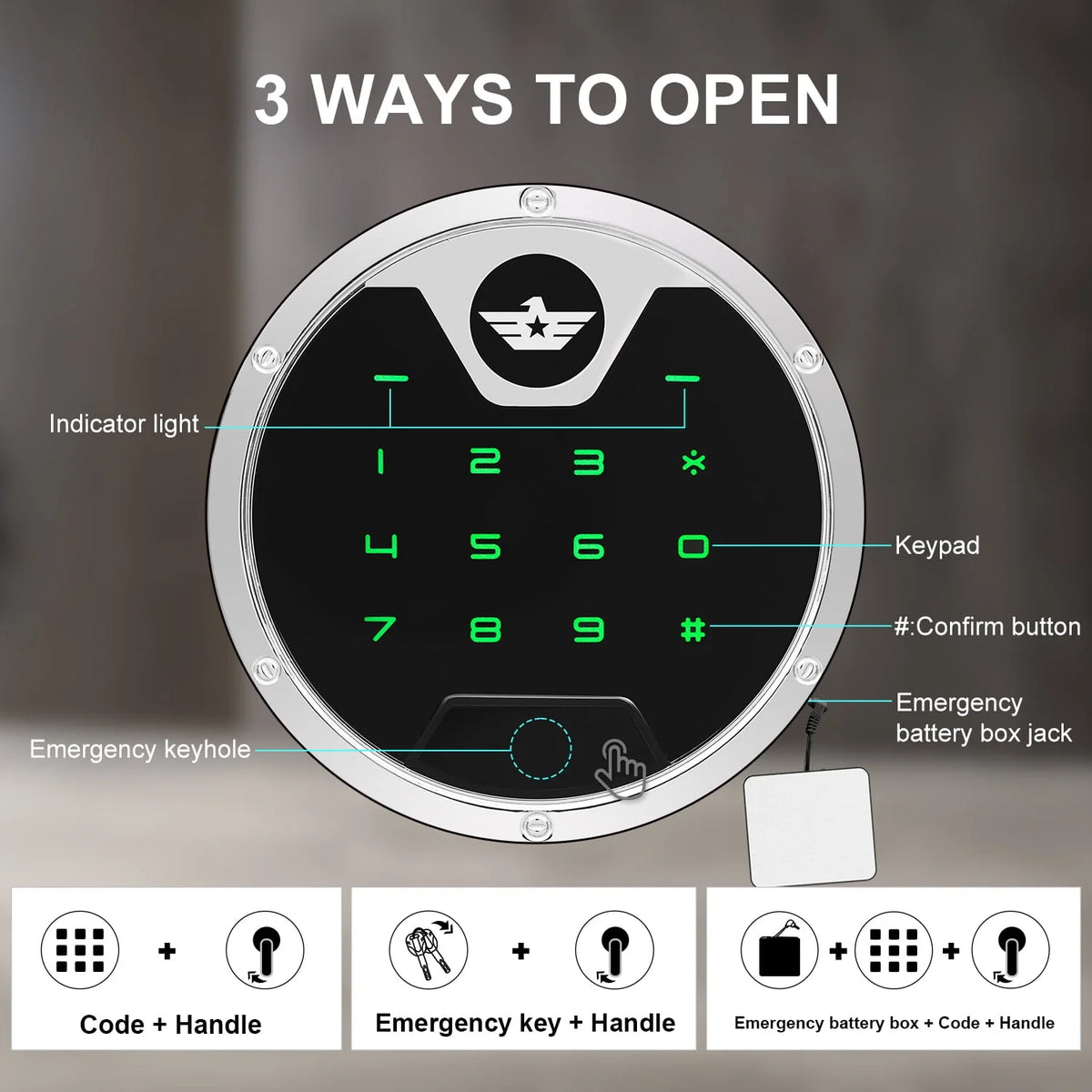 3-5 Long Gun Safe with Backlit Keypad V118147