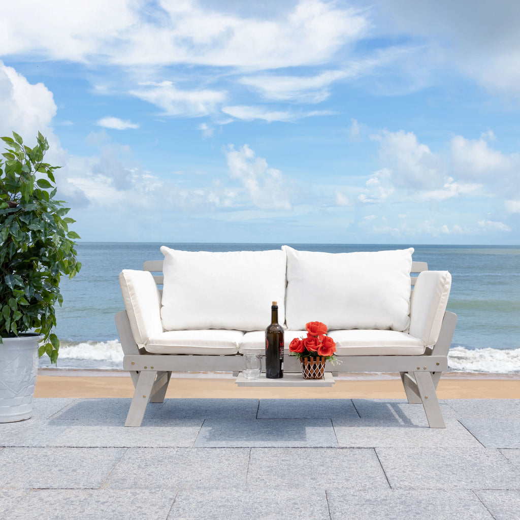 Grey Beige Outdoor Patio Daybed I717475
