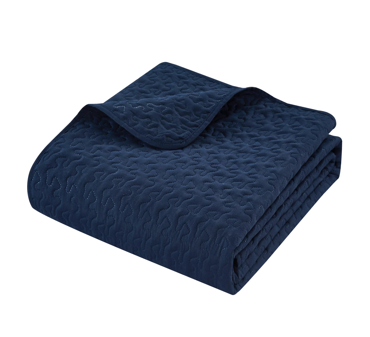 12-Piece Reversible Paisley Comforter Set Queen Navy Q358