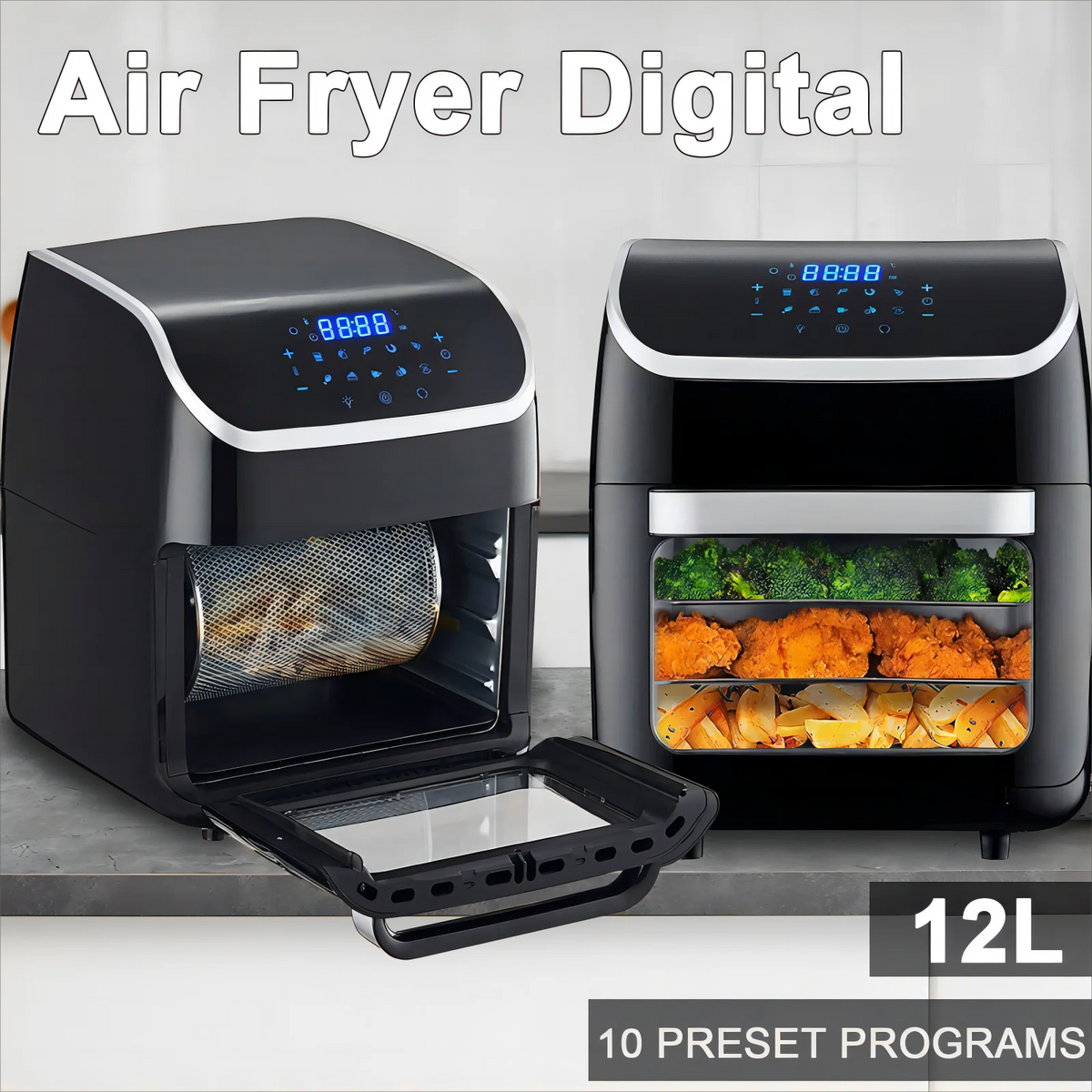12L 1800W Digital Air Fryer Oven N12456