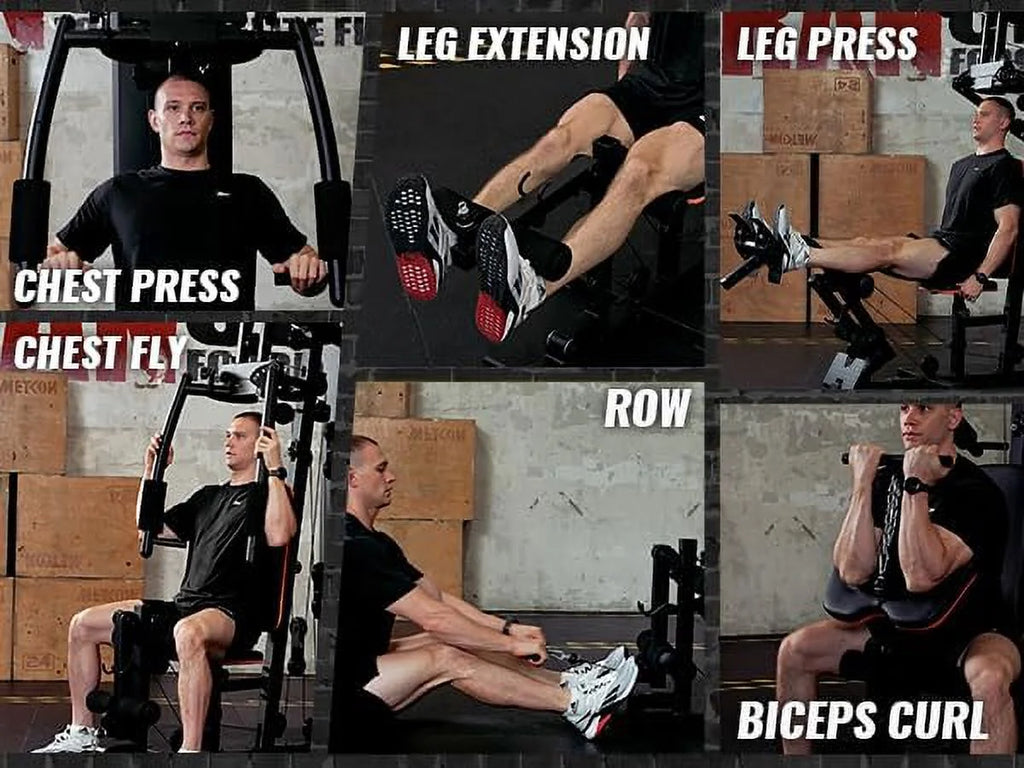 Home Gym Station with 150LBS Weight Stack K1049