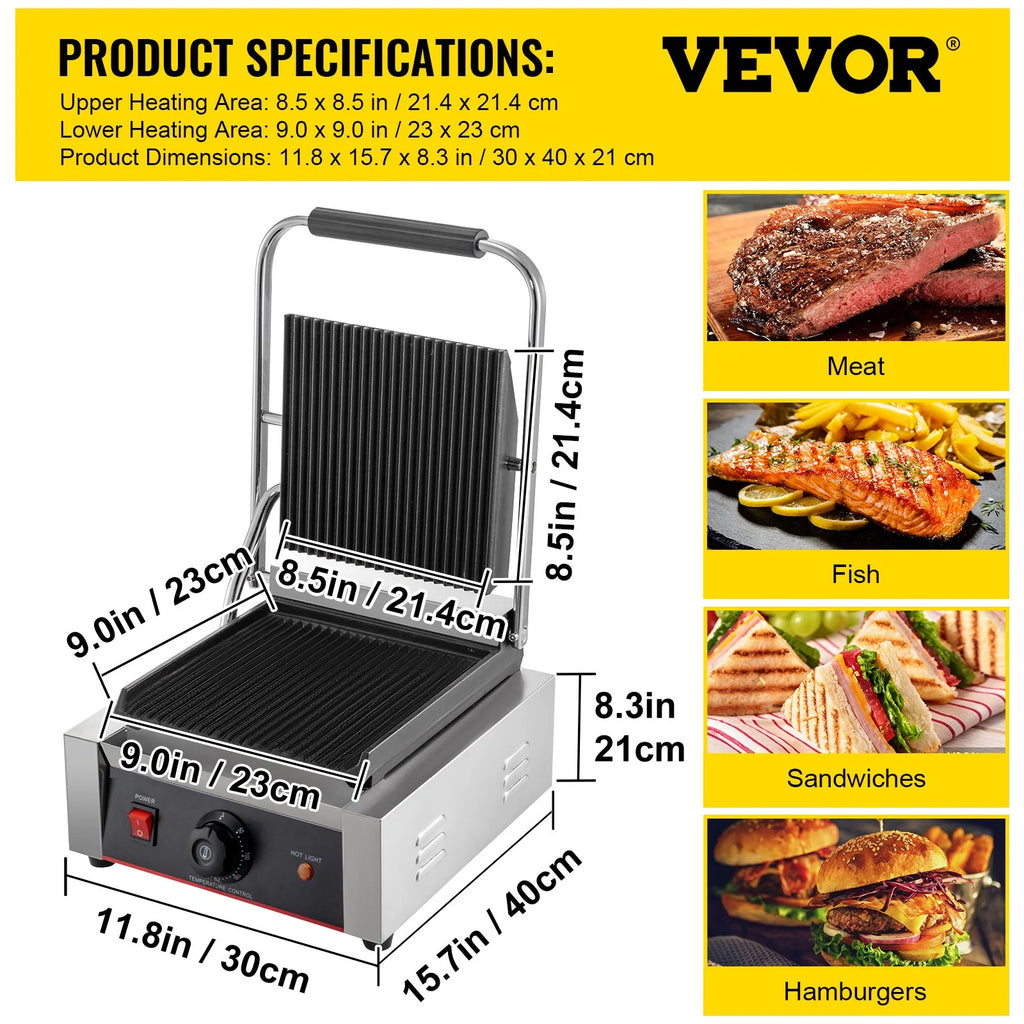1800W Electric Sandwich Toaster A1484