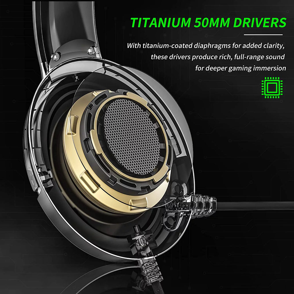 Green Gaming Headset with Microphone I7385