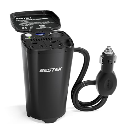 200W Power Inverter, 12V DC to 110V AC Car Plug Adapter Outlet Converter C4572