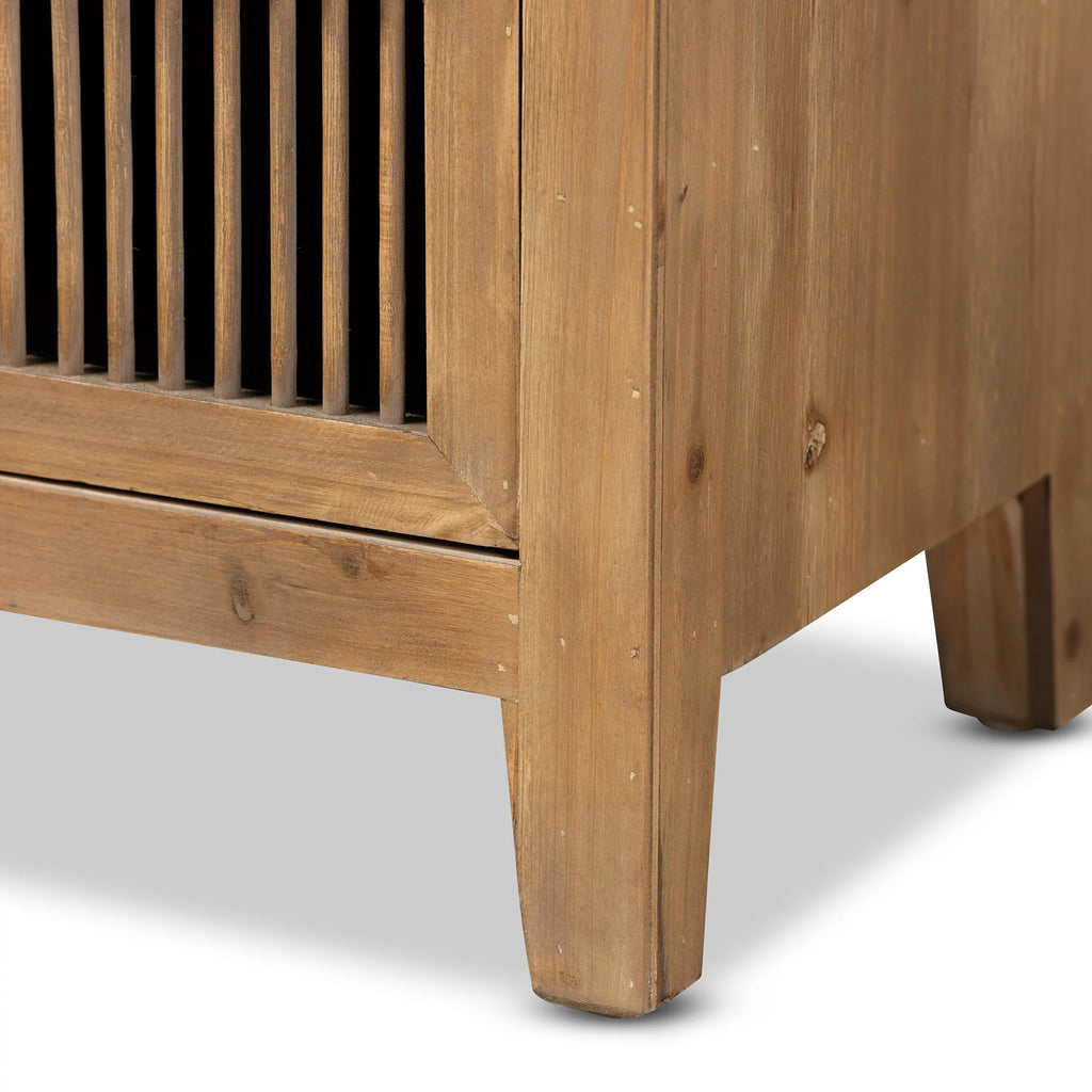 Medium Oak 3-Drawer Wood Chest H2479