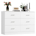 White 6 Drawer Wood Dresser K12778