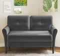 Dark Blue Velvet Loveseat Sofa N671