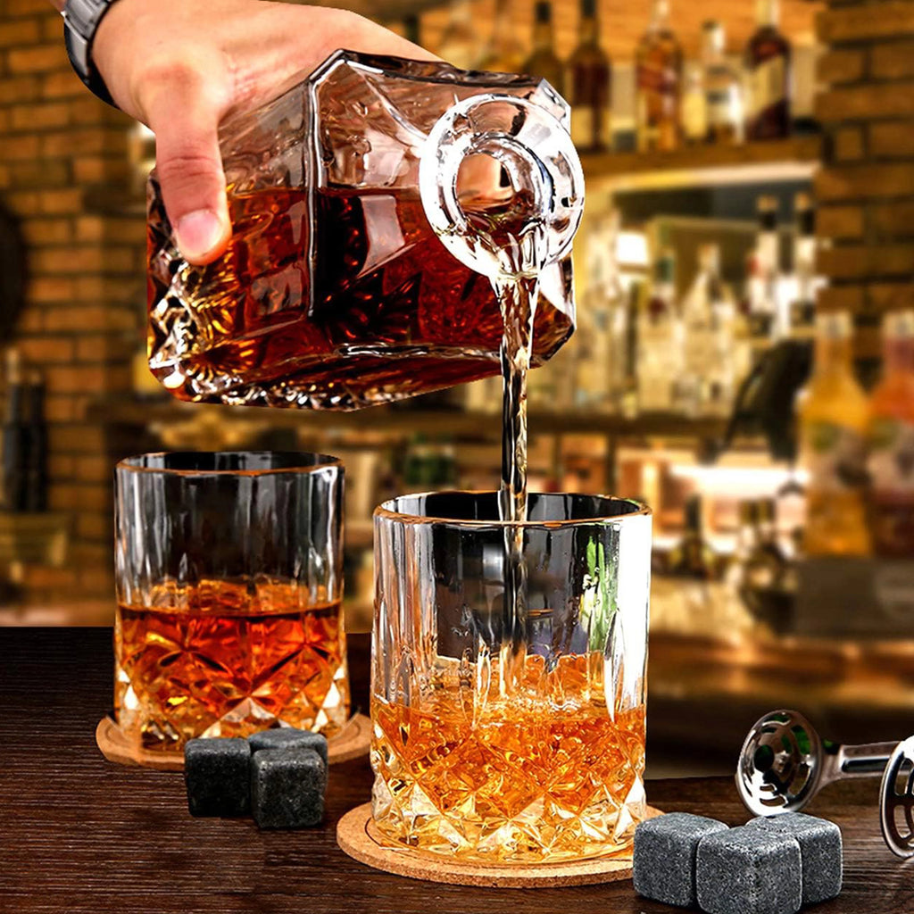 Whiskey Decanter Set with Glasses, 5Pcs H302
