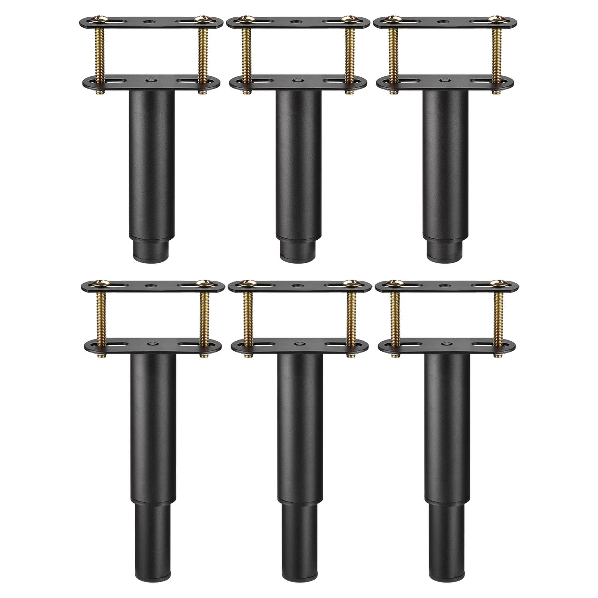 Adjustable Height Bed Frame Support Legs Black H33777