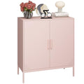 Black Metal Storage Cabinet with Adjustable Shelves F493