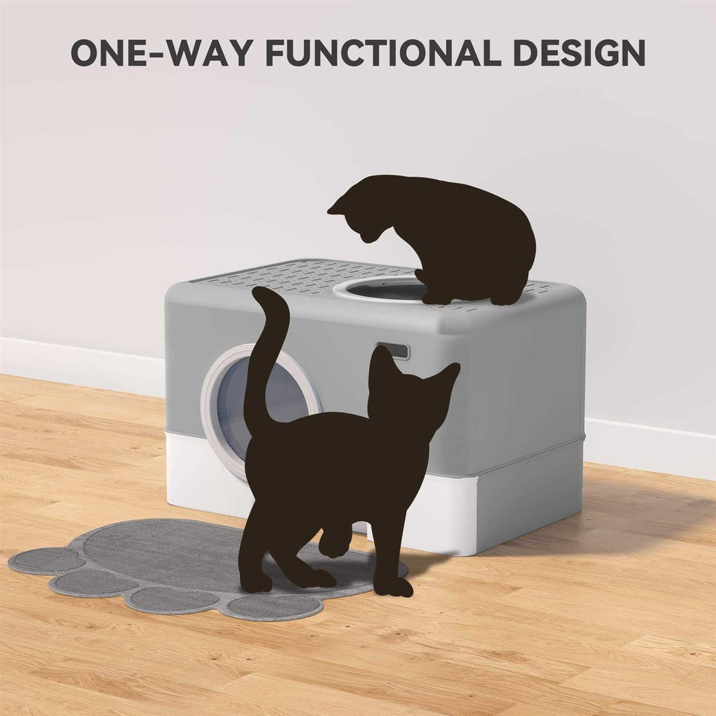 Large Enclosed Cat Litter Box with Lid Cover R997