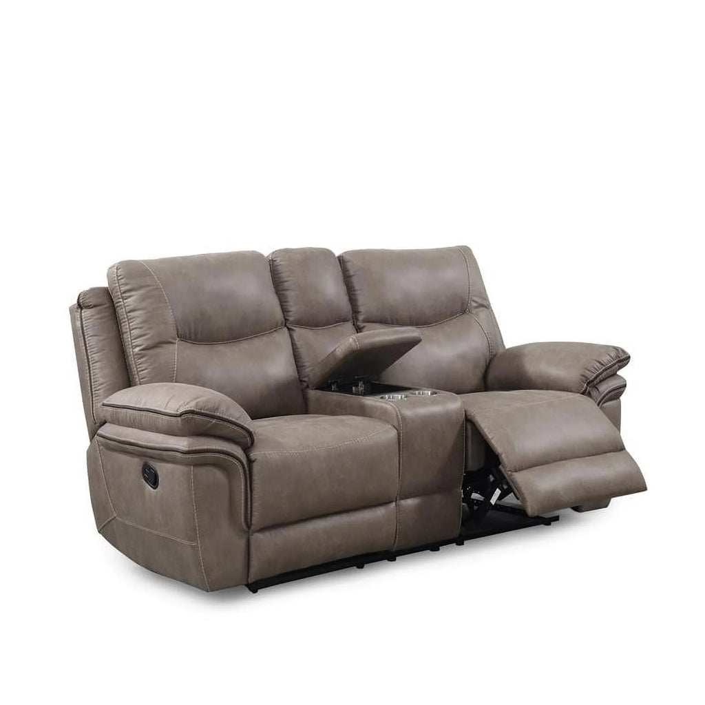 Sand Sofa and Loveseat Recliner 2-Piece Set D328