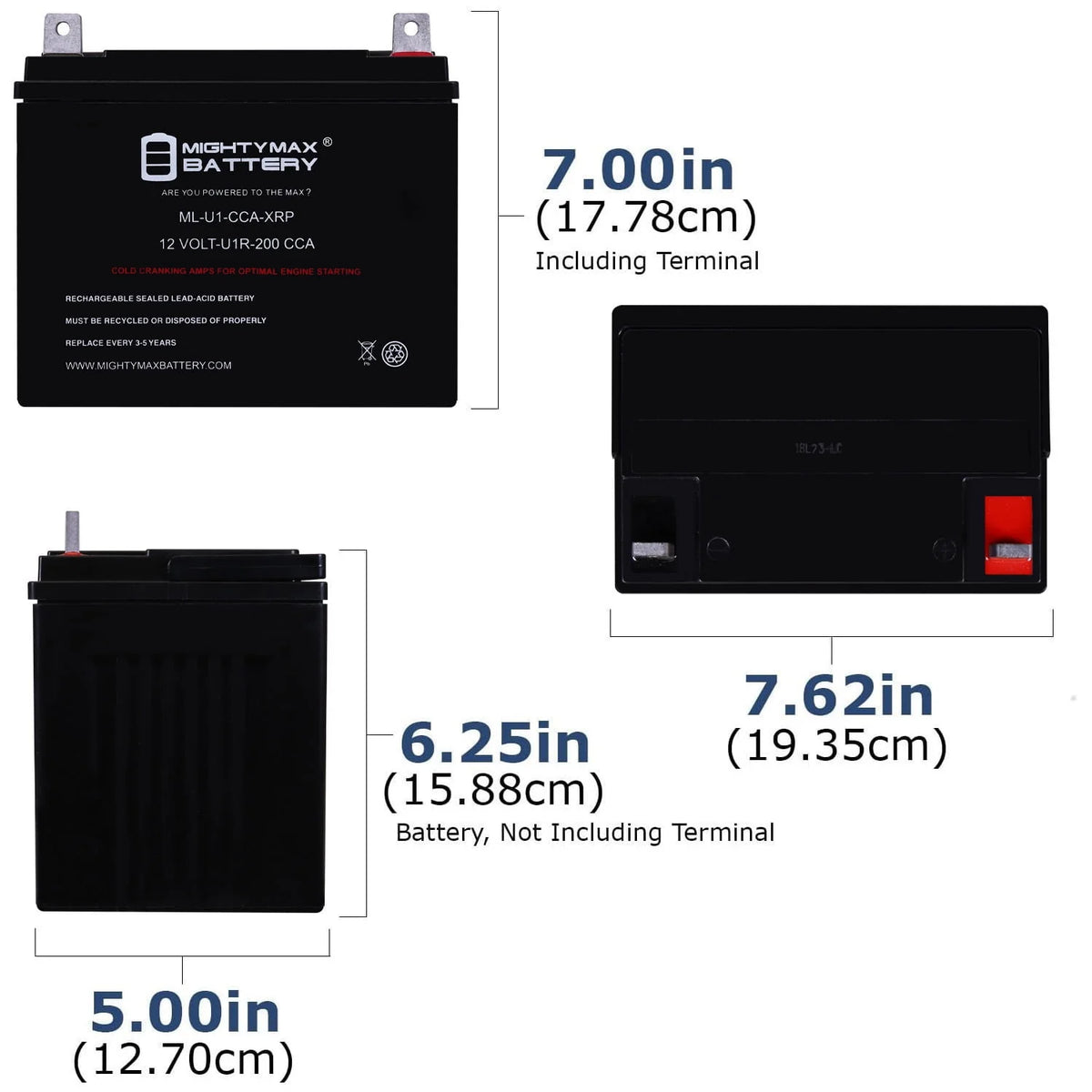 12V 200CCA Replacement Battery Z314