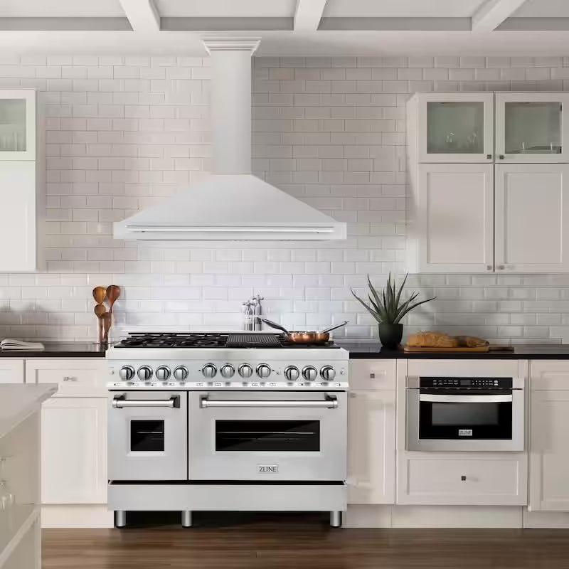 48 in. 400 CFM Ducted Wall Mount Range Hood with Stainless Steel Handle G505