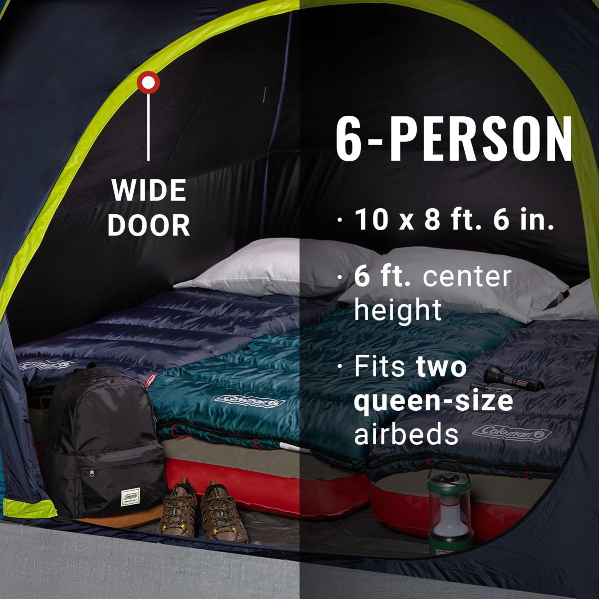 6 Person Dark Room Camping Tent S2990