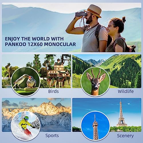 40X60 High Power Monocular with Phone Adapter Tripod Hand Strap N31419