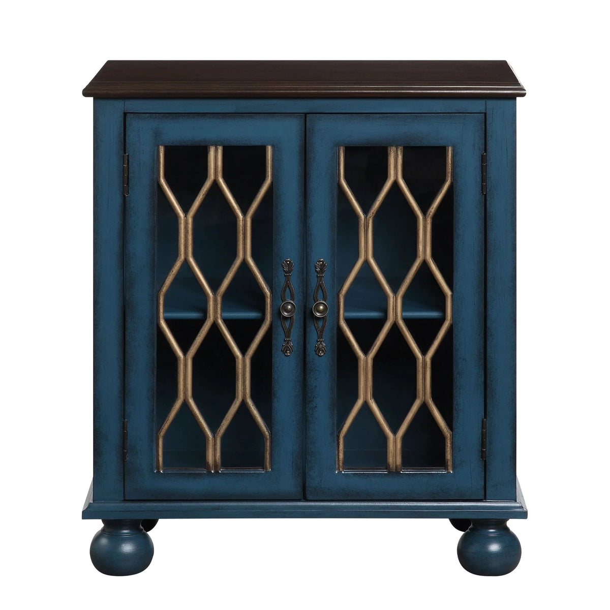 Antique Blue Console Table D84895