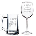 Beer Mug and Wine Glass Set B88671