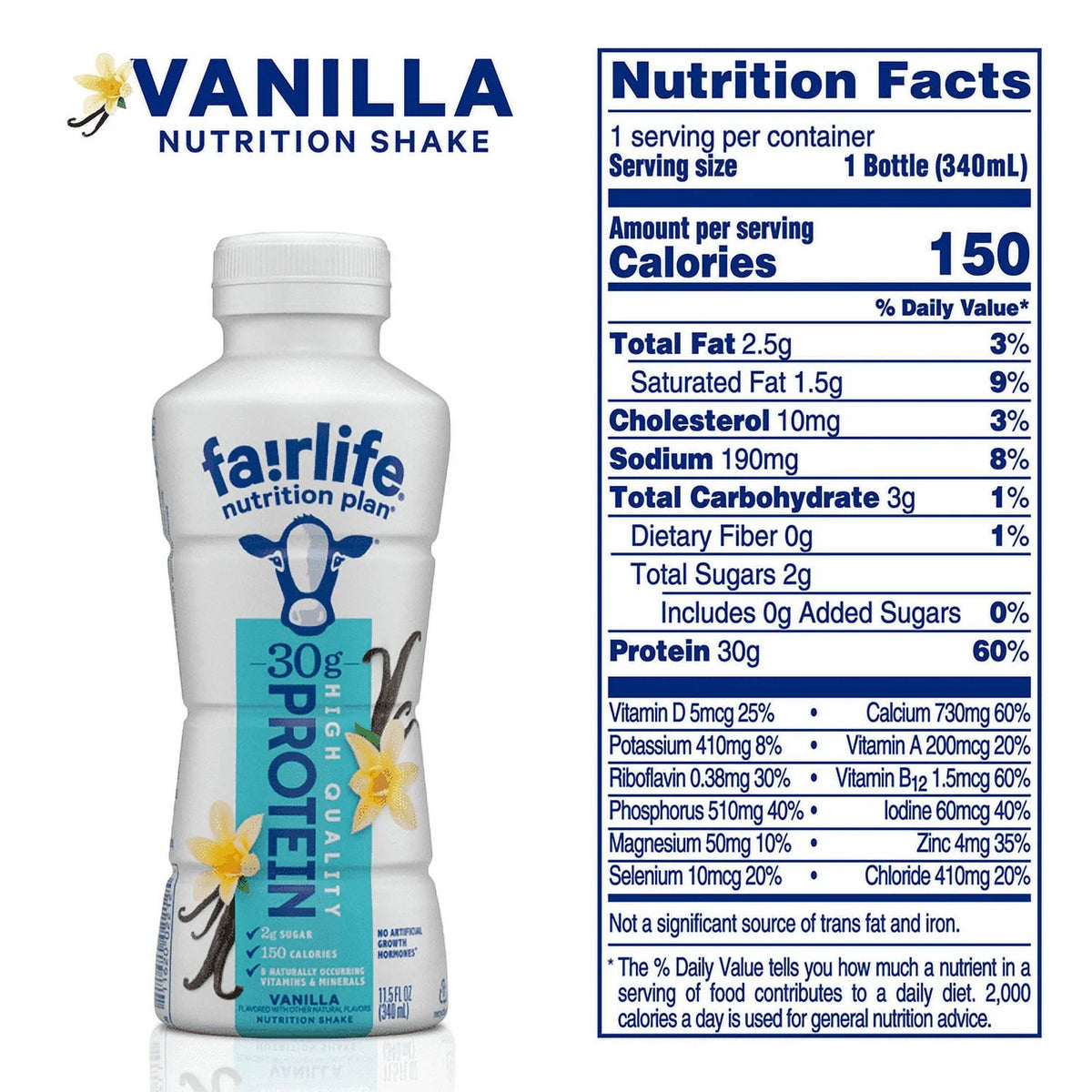High Protein Vanilla Shake 12 Pack 11.5 Fl Ounce K586