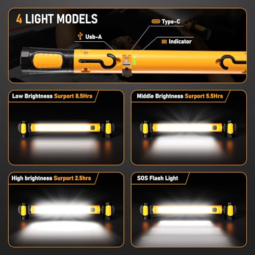 3200LM Rechargeable Magnetic LED Work Light I199