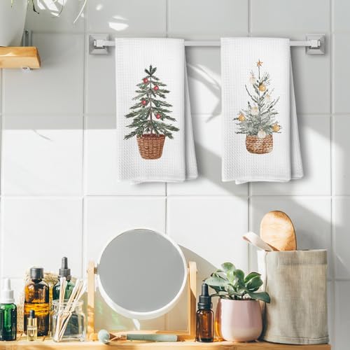 Christmas Tree Kitchen Towels, 16x24 Inch Set of 4 J771575