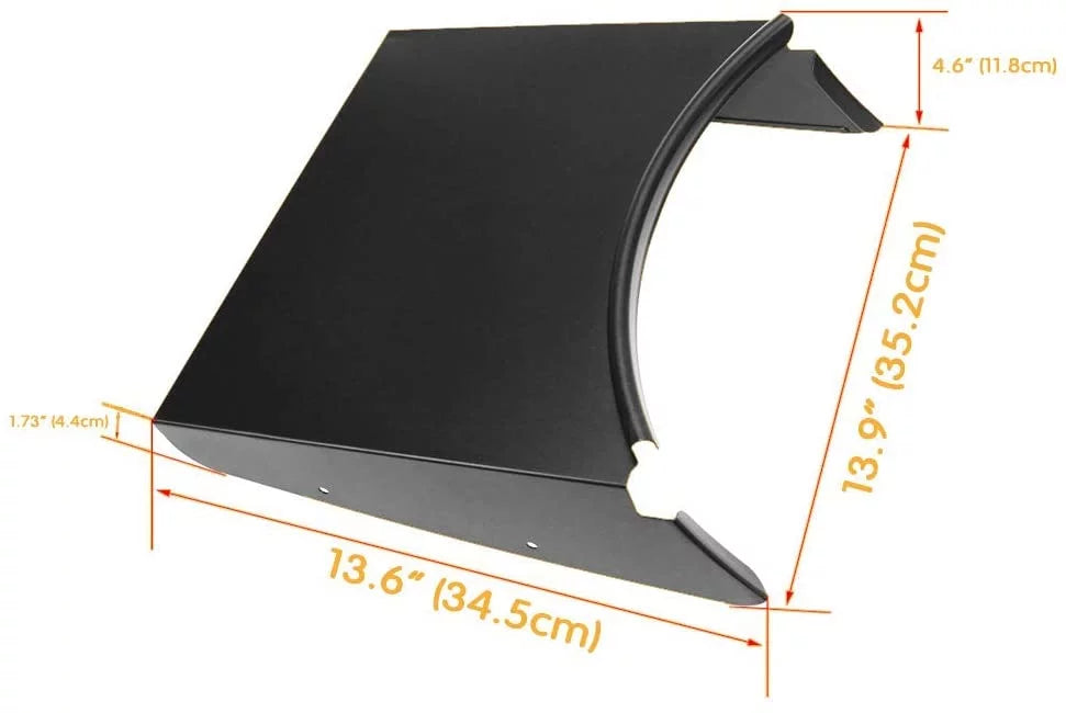 Black Powder Coated Steel Grill Table Shelf W22969