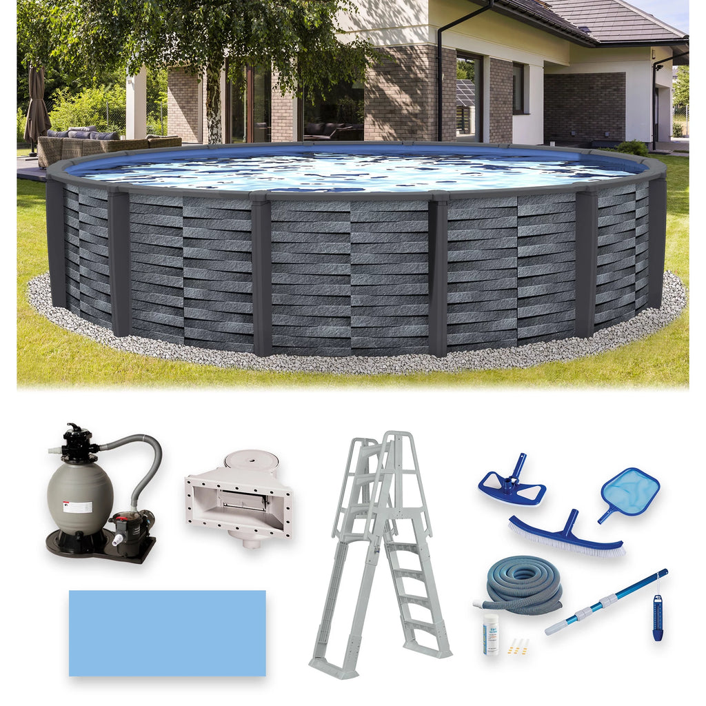 15-ft Round 52-in Deep Above Ground Swimming Pool O11611