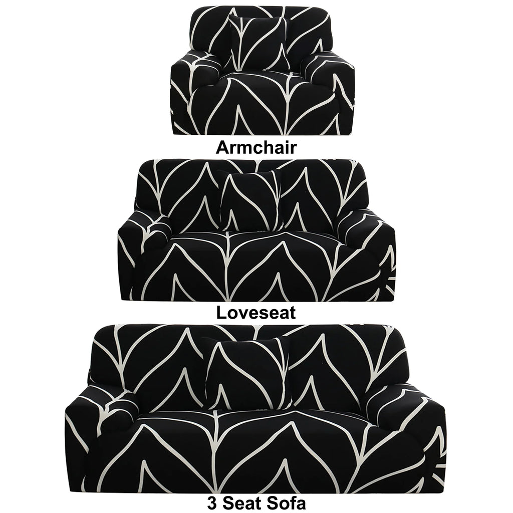 Gray Flower 3pcs Slipcover Set Q606