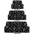 Gray Flower 3pcs Slipcover Set Q606