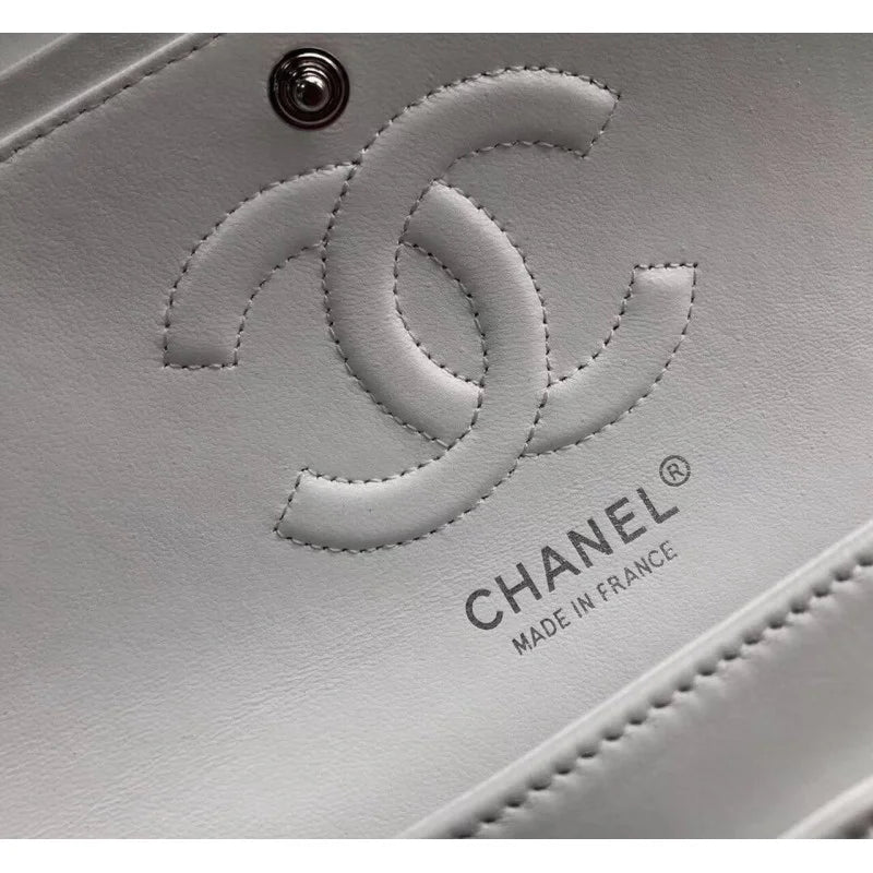 White Lambskin Leather Flap Bag N51860