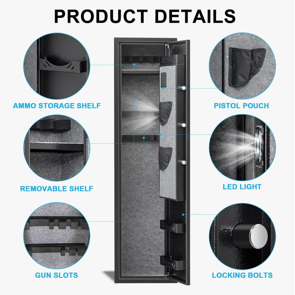 3-5 Long Gun Safe with Backlit Keypad V118147