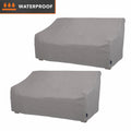Patio Loveseat Cover, Waterproof, 66"L x 40"W x 39"H, 2-Pack, Granite Gray L9805