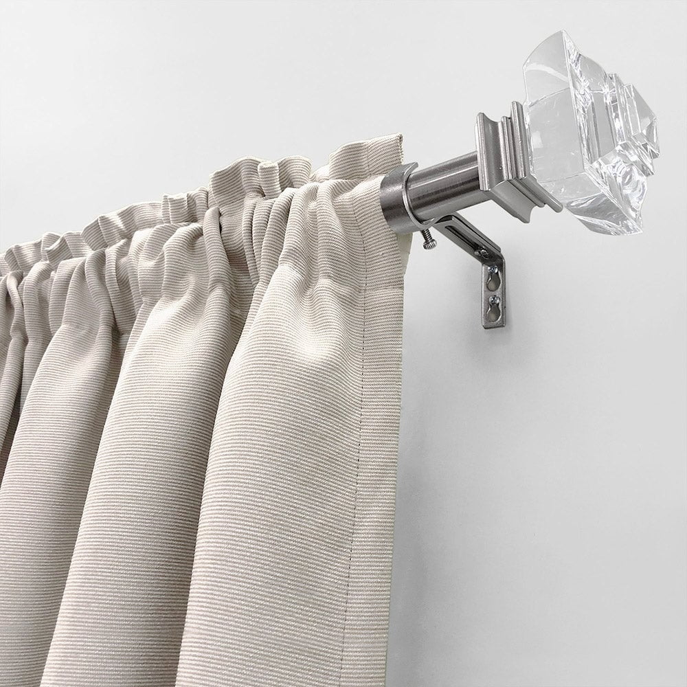 1" Curtain Rod Set Brushed Nickel 72"-144" S742