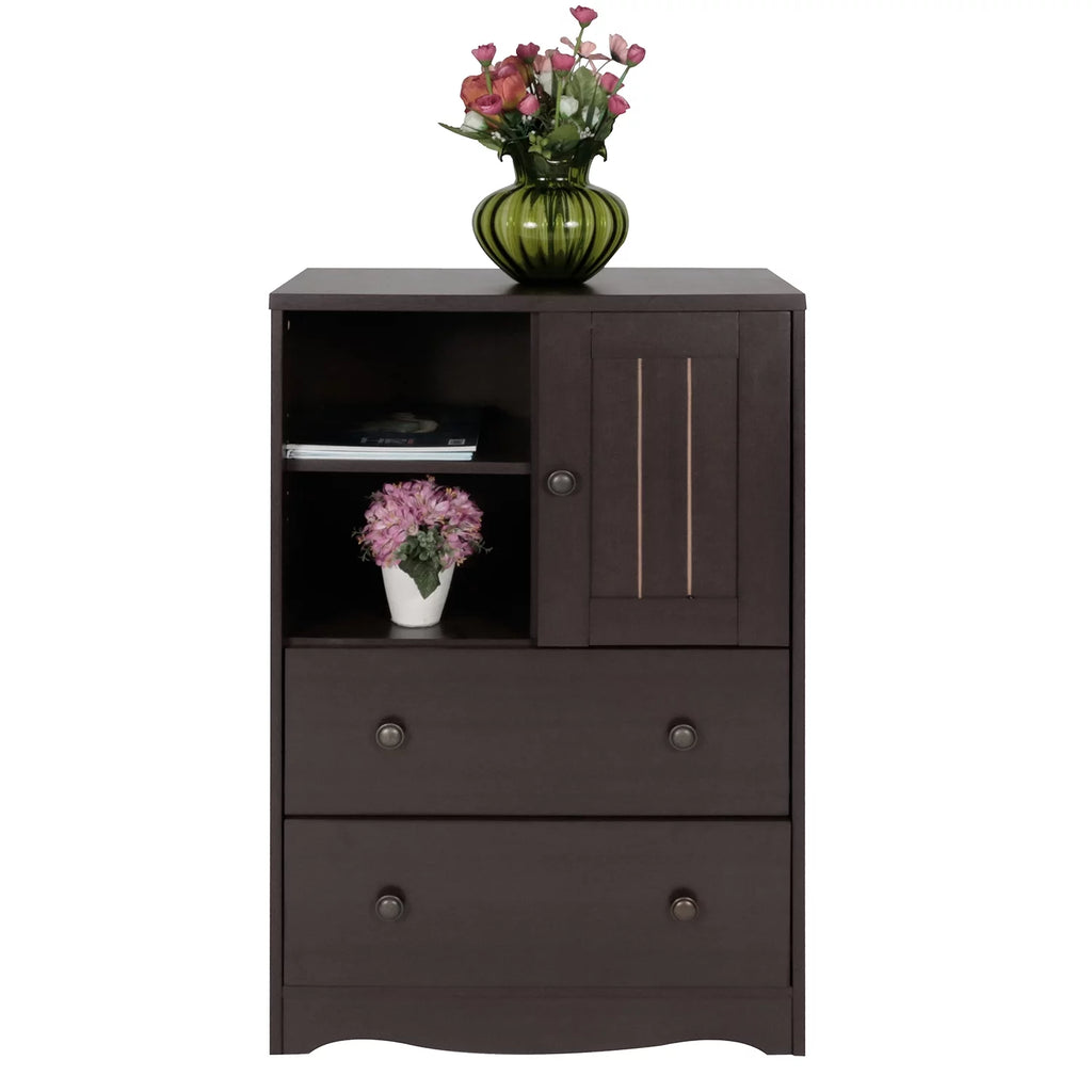 Dark Brown Storage Cabinet with 2 Drawers K2596